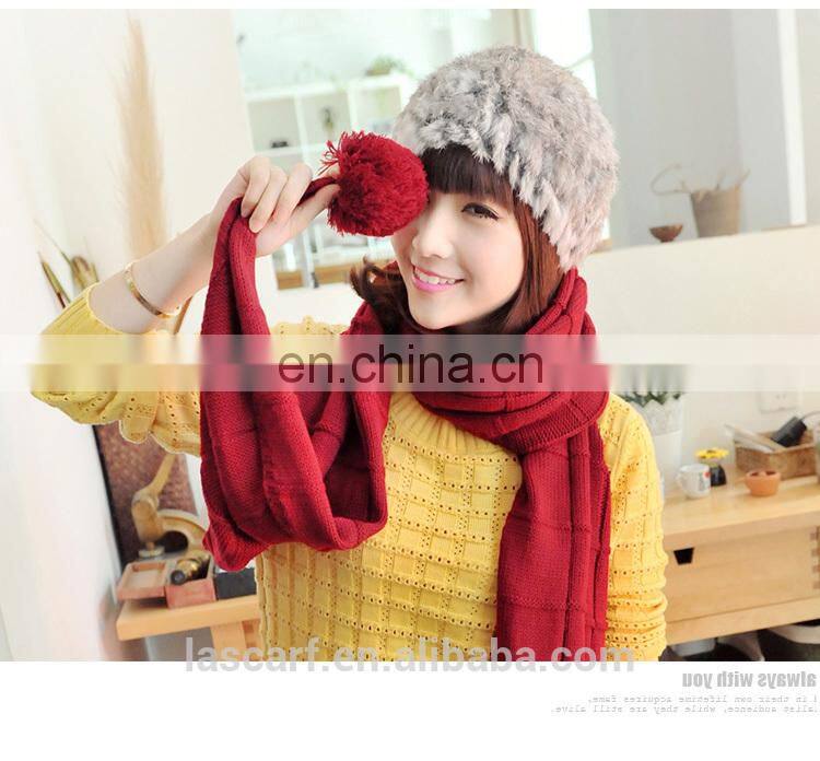 100% acrylic women scarf plaid big long shawl pure color dark red