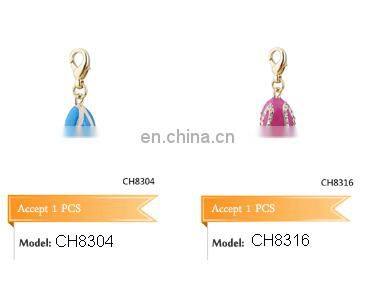 18K Gold Tone Initial Letter Alphabet A-Z Charm with Crystal