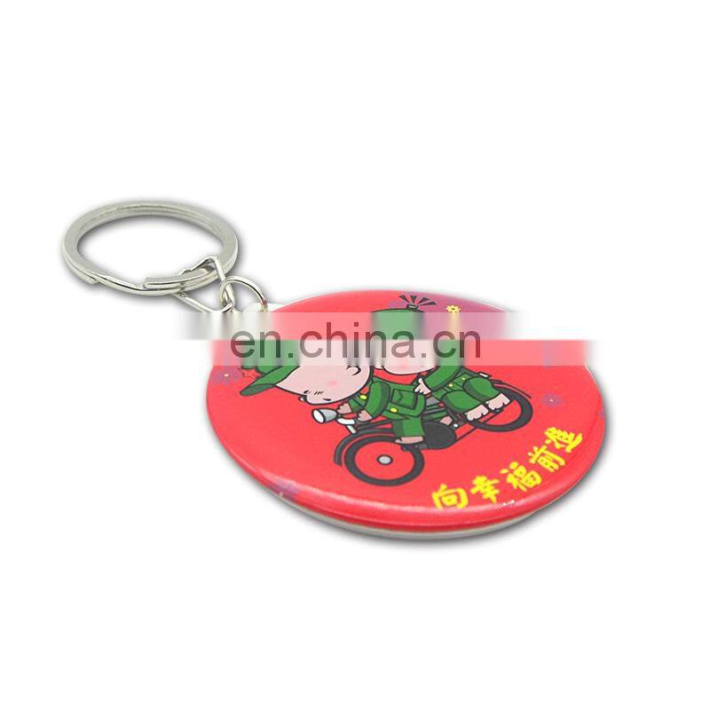 Hot selling Christmas Decoration New design custom Logo mini mirror keychain