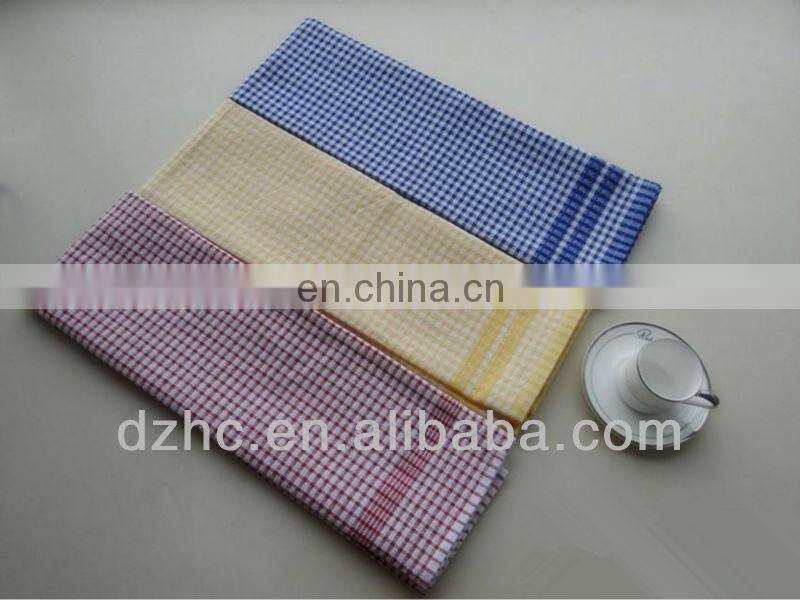 yarn dyed striped & checked kitchen towels,5 sets