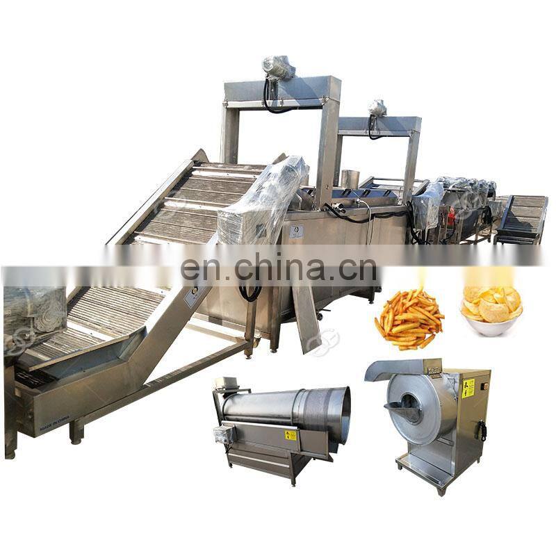 Hot Sale Fully Automatic Fresh Frozen Flakes Stick Sweet Crisp French Fries Frying Making Machine Potato Chips Machinery India