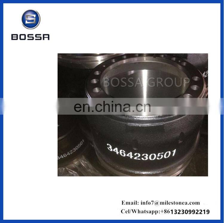 Hot selling heavy duty truck part brake drum 3464230501