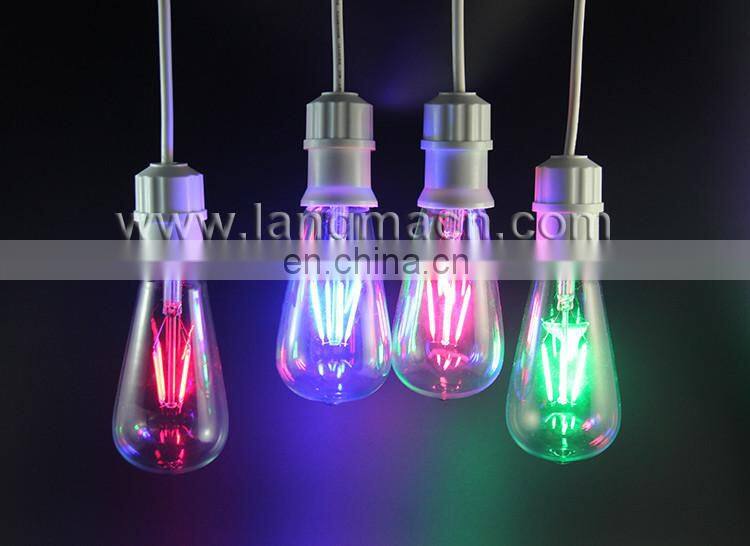 4W 6W 8W 220V Antique Vintage Retro Edison Bulbs E27 Spiral LED Light RGB ST64 LED Edison Lamp For Pendant Lamp Lighting