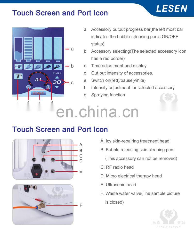 8In1 Micro Dermabrasion Facial Skin Care Bio Bubble Rf Beauty Device