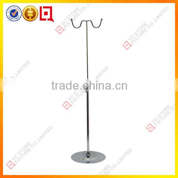 Adjustable metal handbag display stand