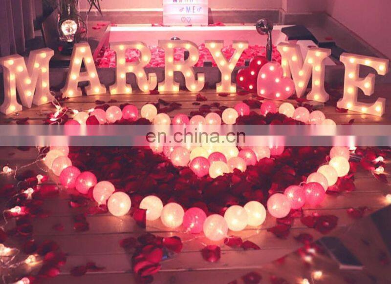 wedding party events decoration plastic mini led sign love letters