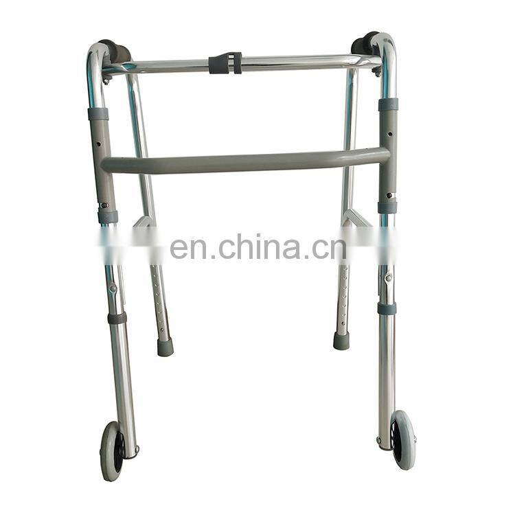 adjustable walking training aid frame Rollator Walker with four wheels for disabled