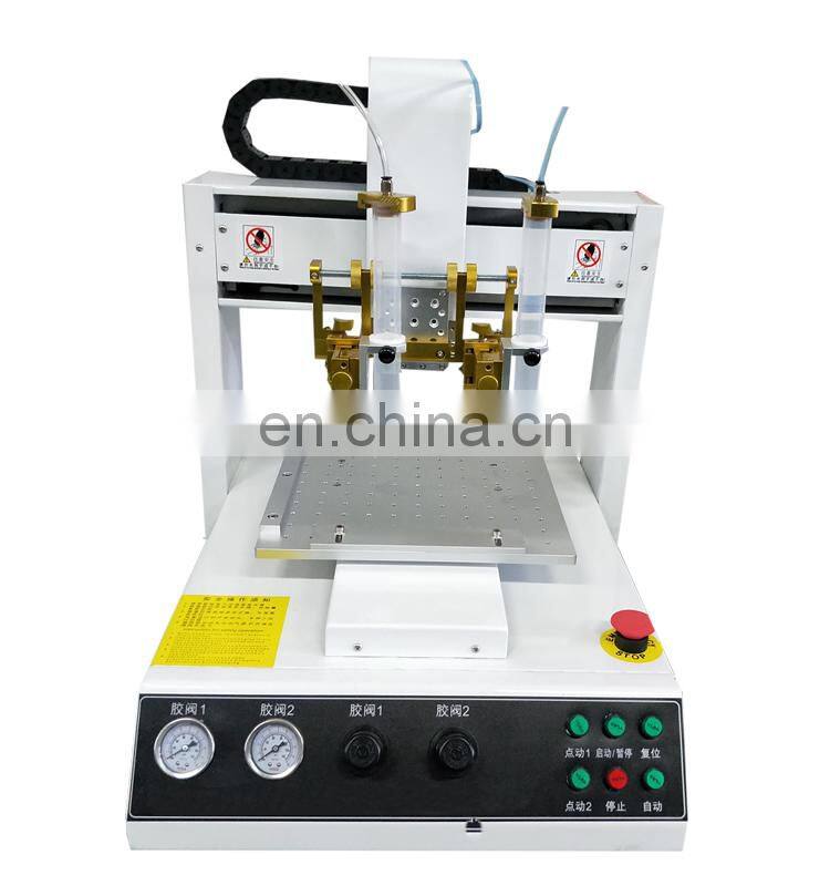 three axis dispensing machine and double head adjustable glue robot
