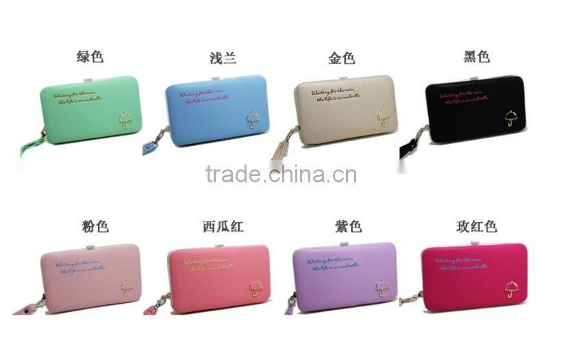 Multicolor Handbag decorated with Umbrella PU Material Pu Leather Mix color Type clutch