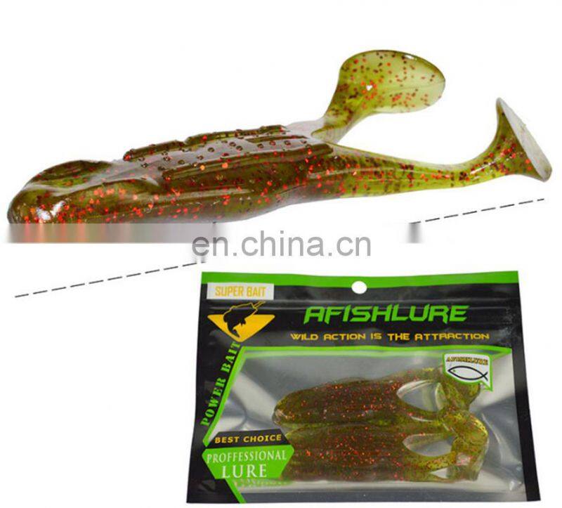 Amazon 9 Colors Choice 105mm 13g Artificial Bait Llastic Lure 2pcs/lot Leurre Souple Rayfrog Black Fish Killing Soft Bait