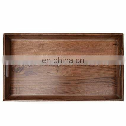oval enamel wooden tray
