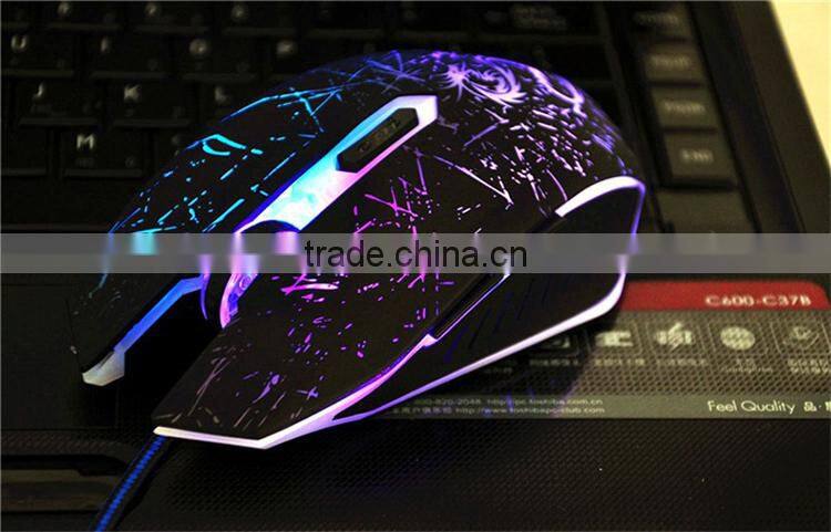 LED gaming cheap wired silent mouse factory directly