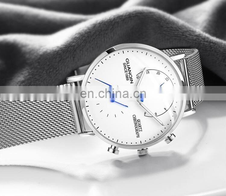 GUANQIN GS19101 Luxury Quartz Men Branded Wrist Watches Stainless Steel Nice Men Watch Custom OEM Logo