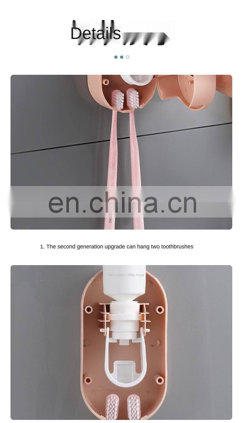 Adhesive Automatic Toothpaste Squeezer Set, Wall-mounted Toothpaste Holder rack Wall Suction Toothpaste Squeezer