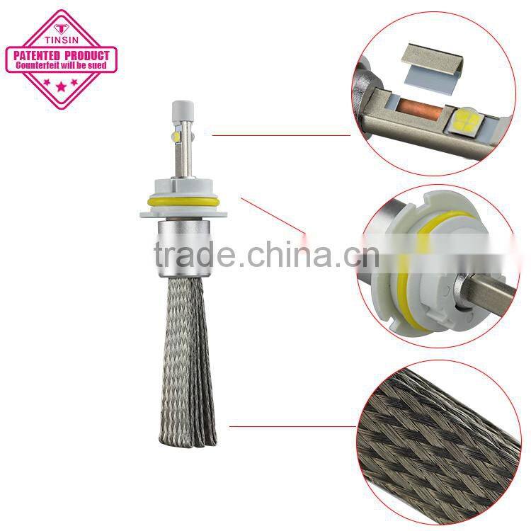 led headlight tiansheng fanless 6000k h1 led headlight h4 car led headlight without fan