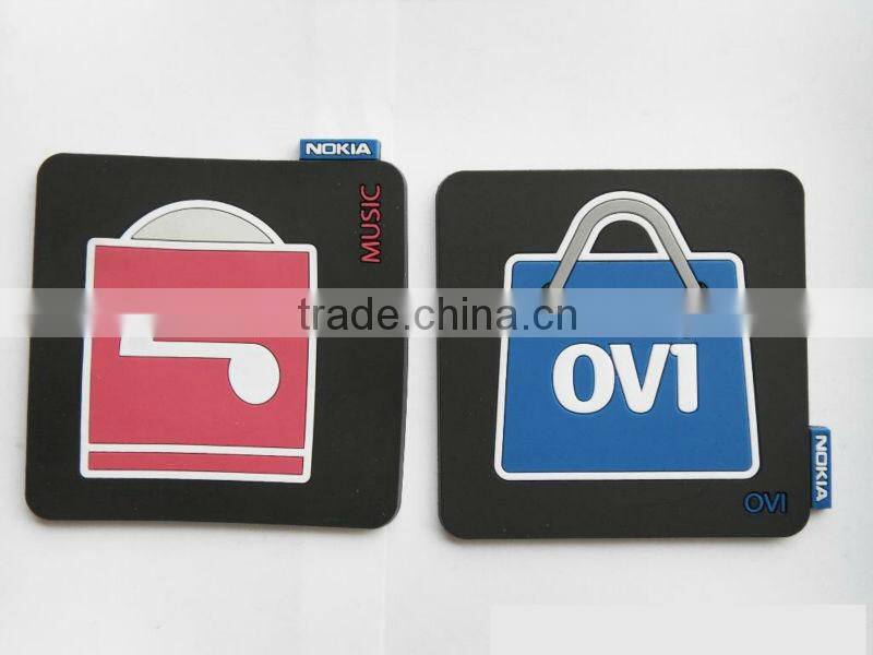 Silicone coaster, custom rubber cardboard coaster, 2D/ 3D paper coasters for beer