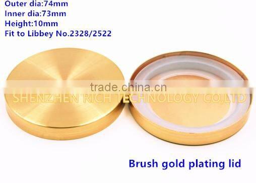 74mm Brush nickle plating candle lid