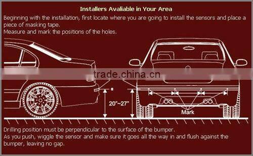 Good selling Small portable Parking sensor with Bibibi sound alarm and 4 rear sensors