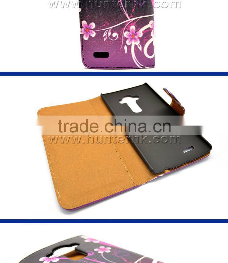 Best Quality Printed PU Leather Wallet Case For LG G4