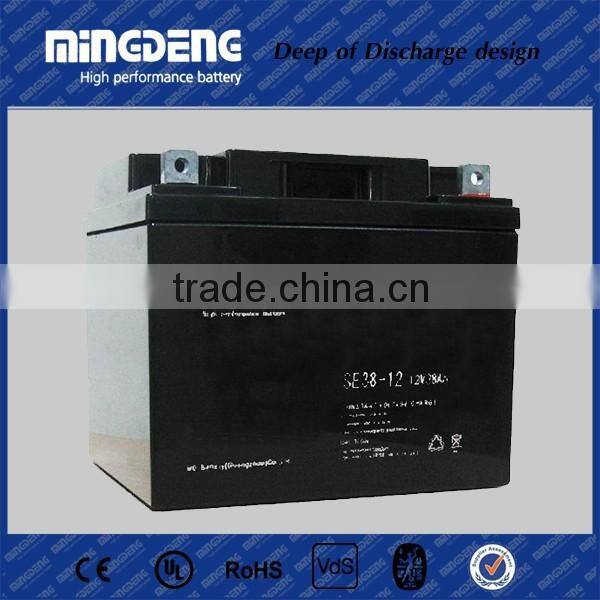 Fully Sealed 12v 38ah battery for solar energy system