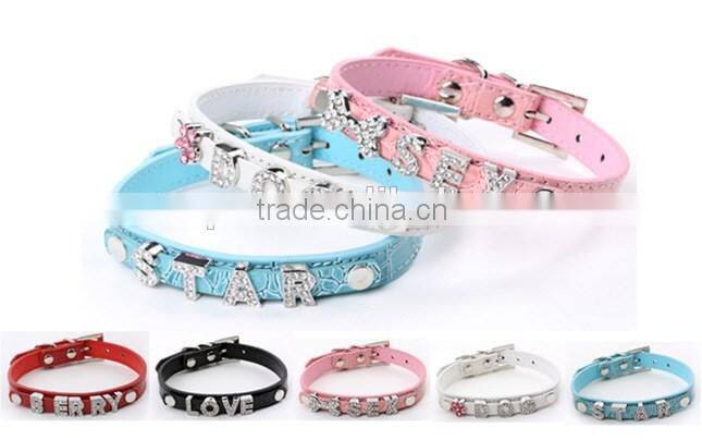 Manufacturer selling pet supplies crocodile grain can diy dog name dog collars