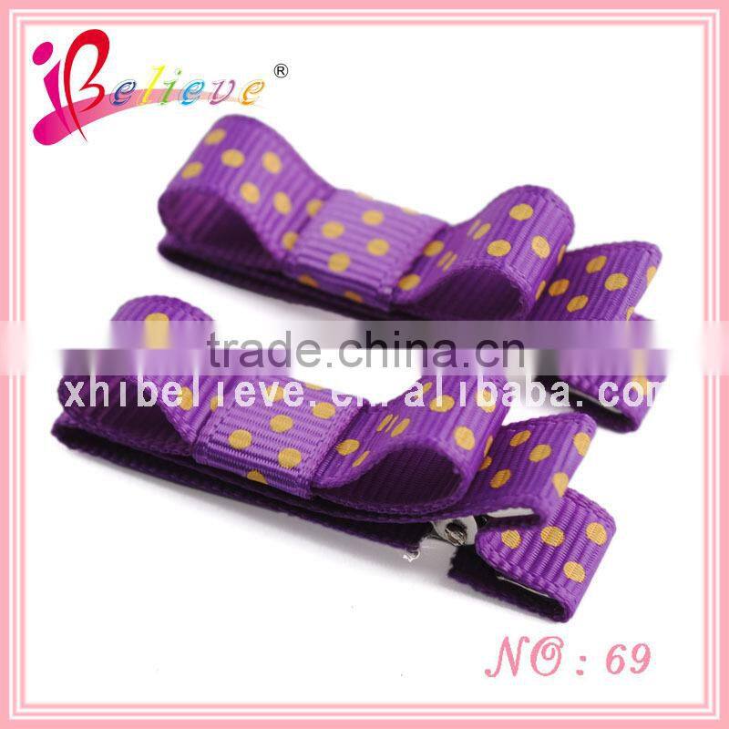 Wholesale gold design sample available boutique kids snap clips