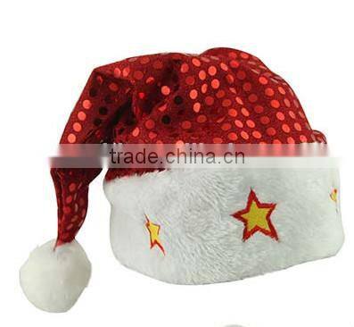 Various Sizes of Plush Santa Hat for adults in 2015 christmas eve