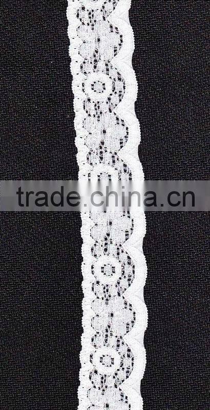 Top quality beautiful stretch lace stocks in white color