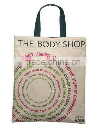 2016 custom printed canvas shoulder tote bag wholesale