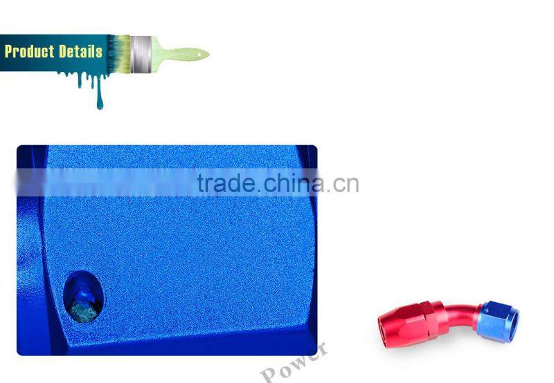Aluminum oil cooler fitting 45 degree resuable fuel line hose end fitting adaptor blue and red 40-045-08