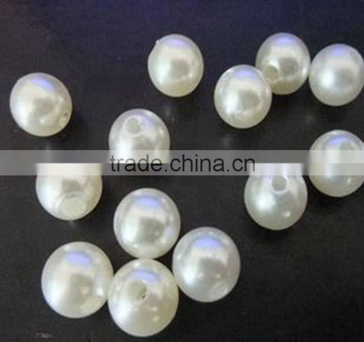 ABS pearls with hole plastic fake pearl beads