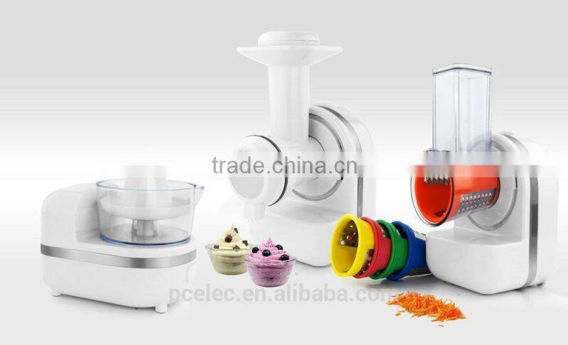 multifunction houshold ice cream maker with juicing and slicing function