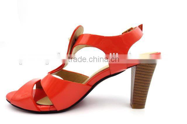 new high heel slingback lady elegant office sandals with golden button
