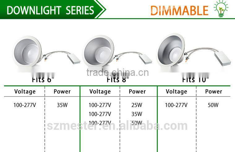 6" 8" 25w recessed downlight with ul cul listed 100-277v CRI80 5 years warranty