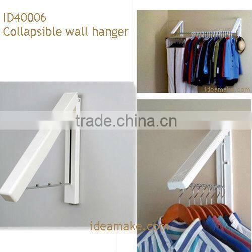 COLLAPSIBLE WALL HANGER-wall mounted collapsible hanger laundry room organizer