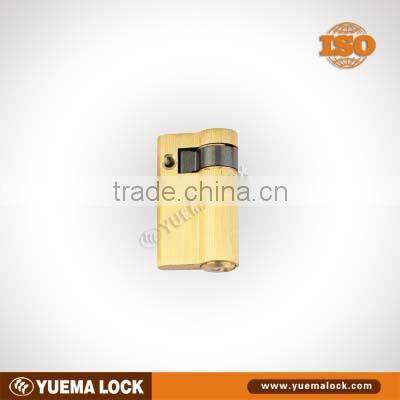 Brass 75mm cylinder with thumb turn, Satin Brass finish