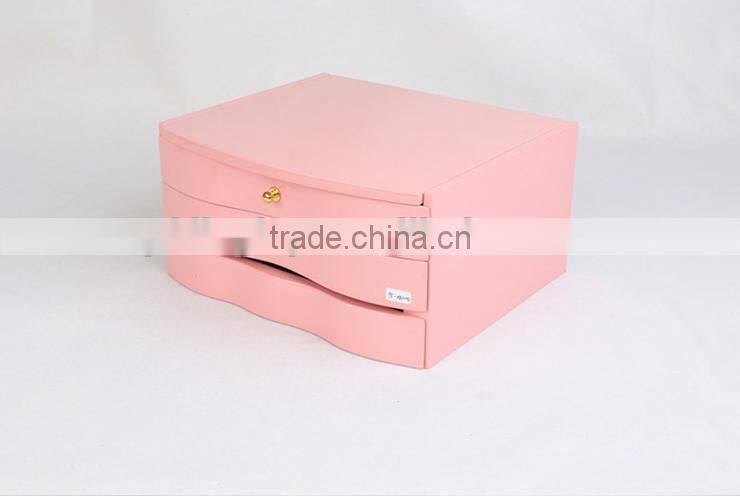 High Finish Princess Wooden Jewellery Box, Pink Painting Jewellery Box, Jewellery Collection Case