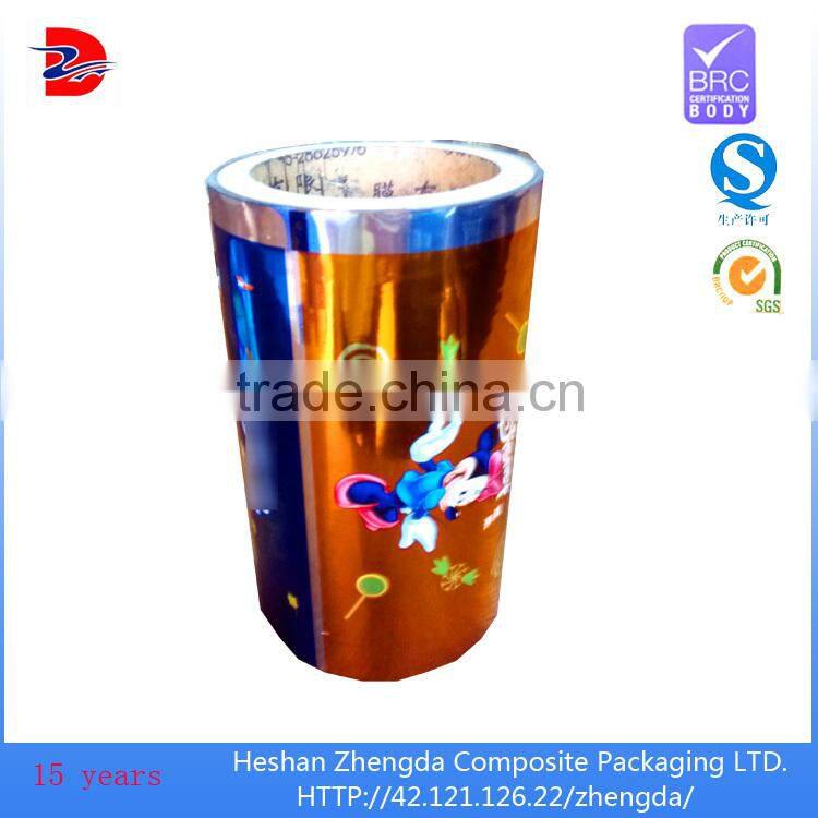 laminated color plastic film for small bags of salt and pepper