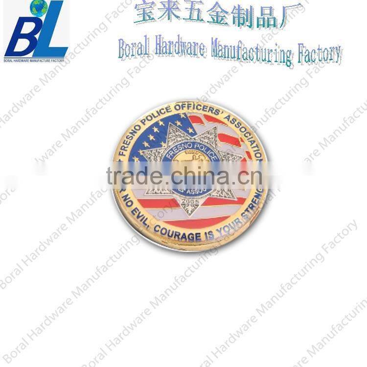 Lathed soft enamel wedding challenge coins