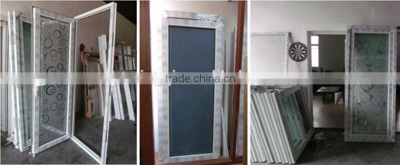 Plastic glass door pvc glass shower door