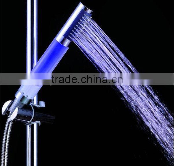 Temperature control LED shower hand with light electric faucet