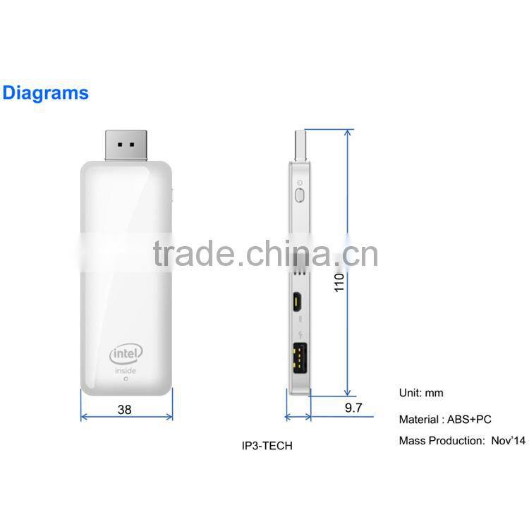 Popular window8.1 bing OS Mini PC t03 tv Stick 2g 32g WiFi Bluetooth4.0 transmission mini pc usb memory stick