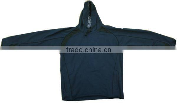 Pullover fleece hoodie with sublimated logos