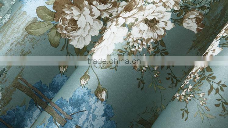interior flower tree pattern wallpaper /natural wallpaper