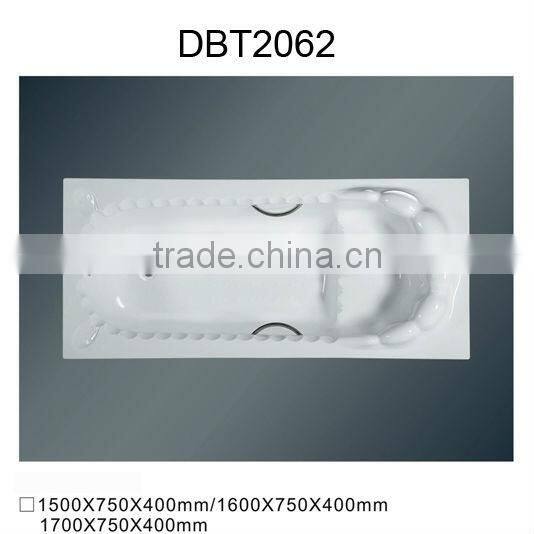 DBT2062 cheap acrylic bathtub with seat