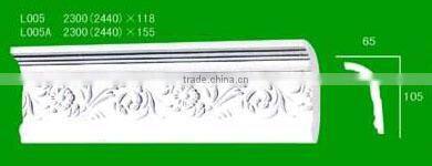 white gypsum cornice
