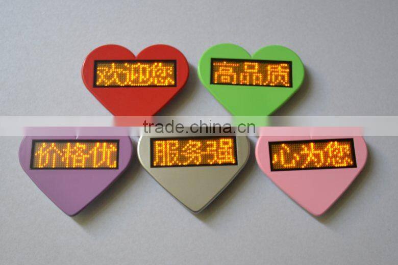 english led badge,high brightness,can chage message though computer system