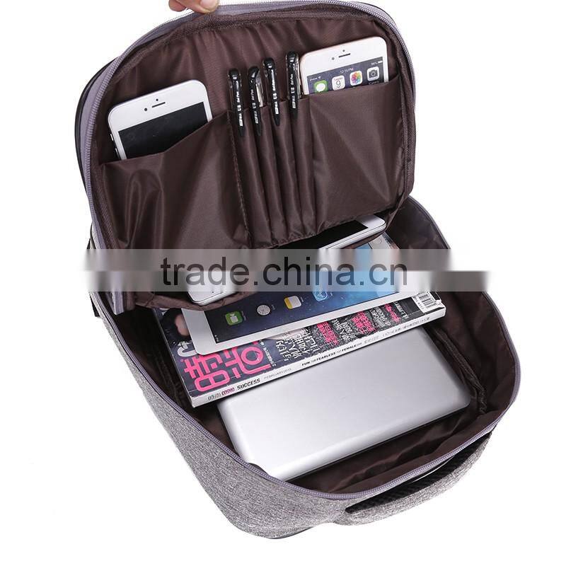 2016 Factory wholesale OEM canvas shoulder bag backpack combination schoolbag for men and college boy