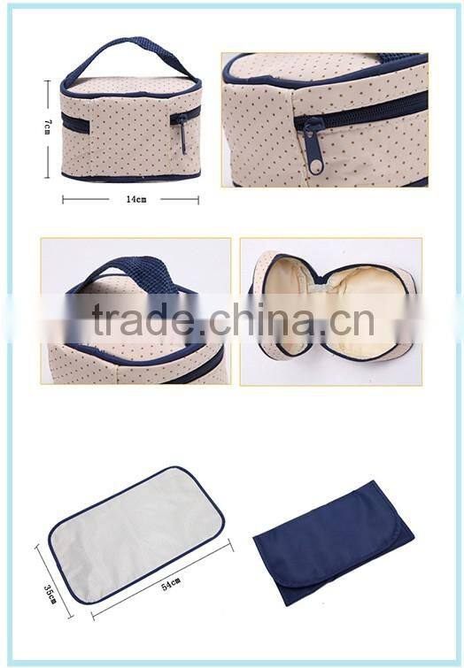 Large capacity cute diaper bags with changing pad 5 pieces set best