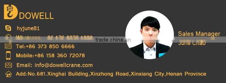 China Dowell brands rail mounted RMG model container crane